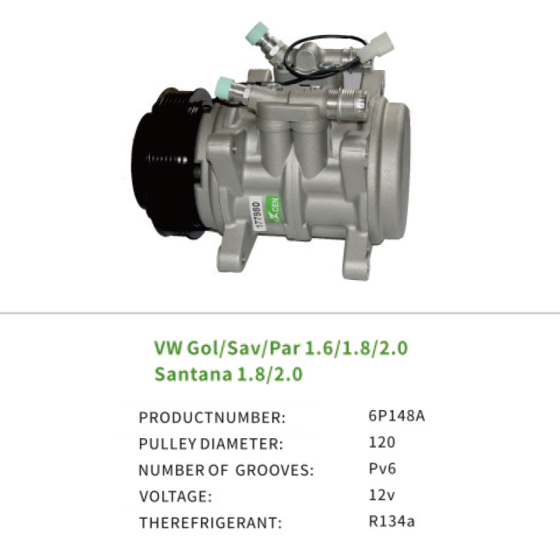 Wholesale 8FK351339131 Cooling System Auto Part Air Compressor AC for VW Gol 1.6 Santana 1.8T 2.0T 6P148A