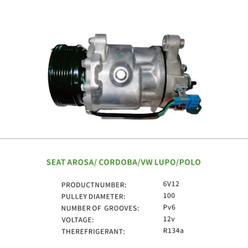 Wholesale 6N0820803B Air Compressor AC for VW POLO LUPO SEAT AROSA CORDOBA 6V12