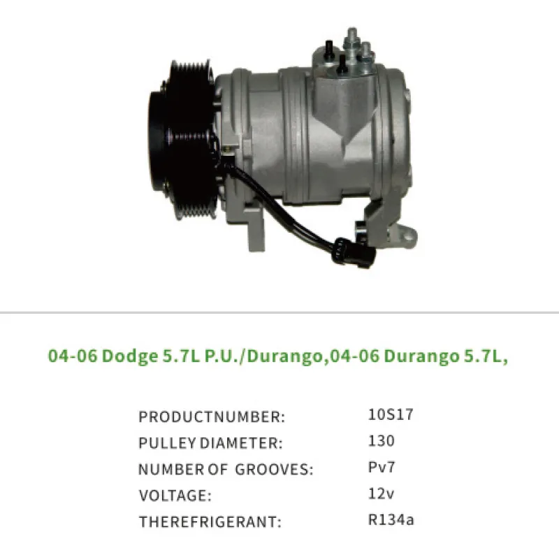 Air Compressor for DODGE Durango Truck Pickup 5.7L 2003-2006 4710398 10S17