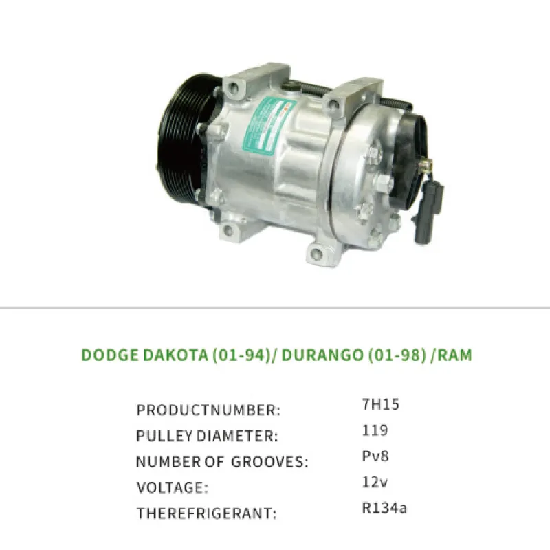 Car Air Compressor 55055339AB for DODGE DAKOTA DURANGO RAM 7H15