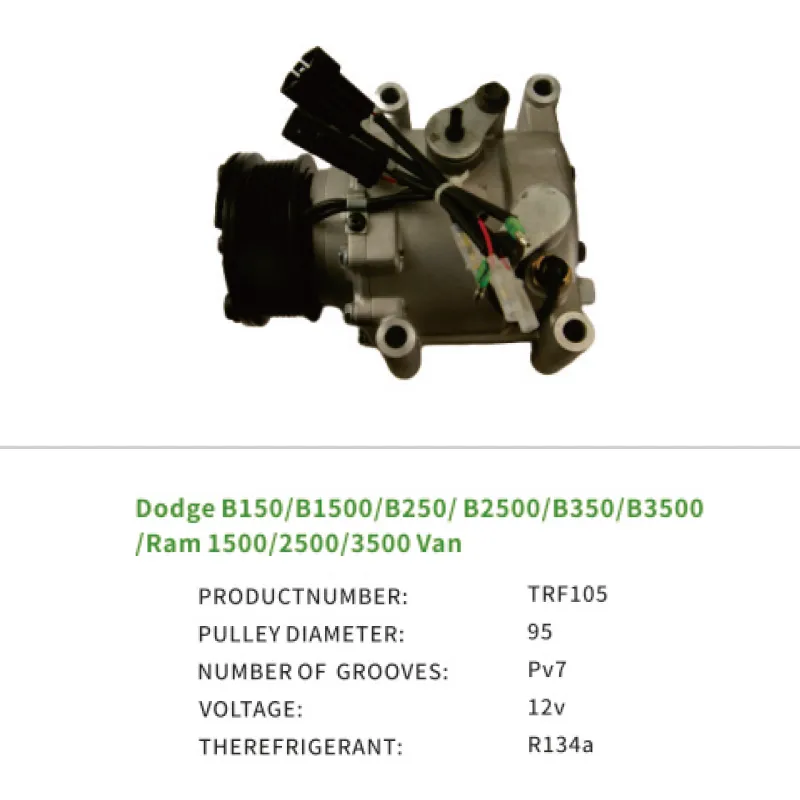 Air Compressor 142889NEW 55035652 Fits Dodge B150 B1500 B250 B350 3.9L 5.2L Ram 1500 2500 3500 TRF105