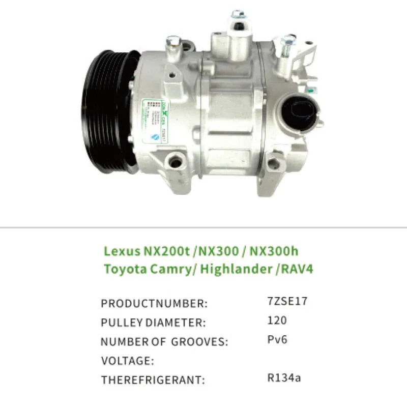 Air Compressor 883100R040 for Toyota LEXUS NX200t NX300 Camry Highlander RAV4 7ZSE17