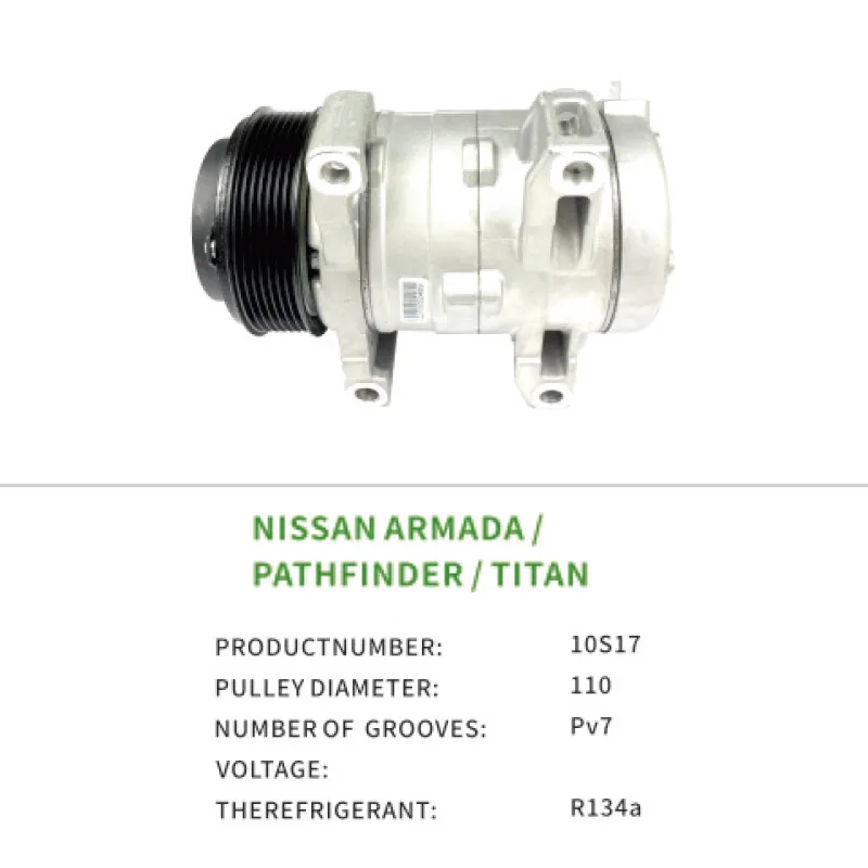 Air Parts Compressor 926007S000 for NISSAN ARMADA PATHFINDER TITAN 10S17