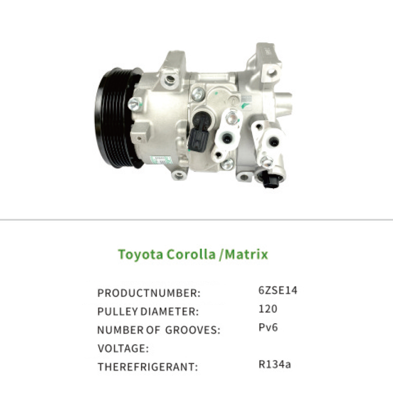 AC Parts Compressor 8831002710 8831002711 Car Air Conditioner Fits Toyota Corolla 4CYL Matrix 6ZSE14