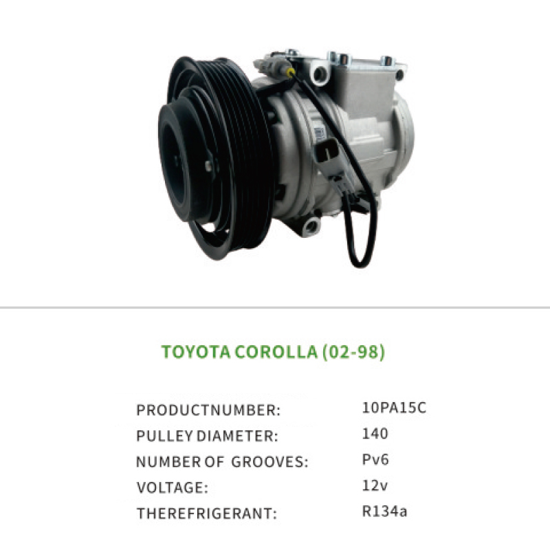 AC Parts Compressor 883200205084 8832002050 Car Air Conditioner Fits Toyota COROLLA 1998-2002 10PA15C