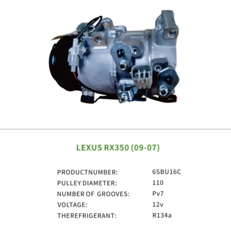 Air Compressor OE 883204812084 8832048120 for Toyota LEXUS RX350 6SBU16C Auto AC Compressor