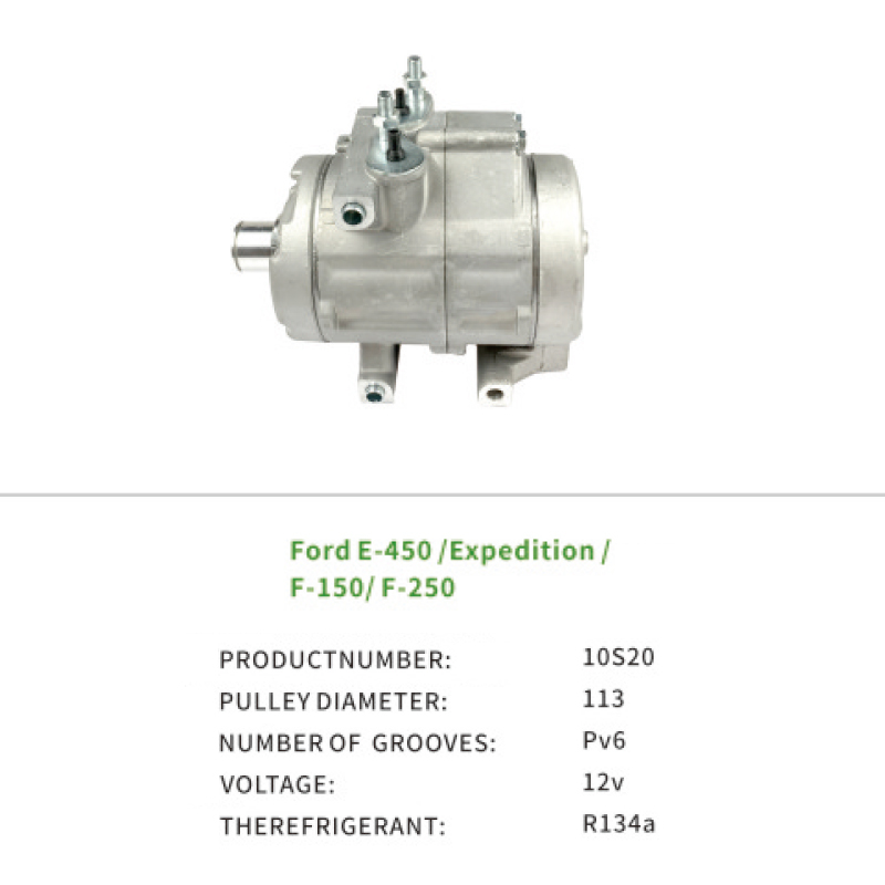 AC Compressor AL1Z19703A for FORD E-450 Super Duty F-150 Lobo LINCOLN MARK Navigator LT 10S20