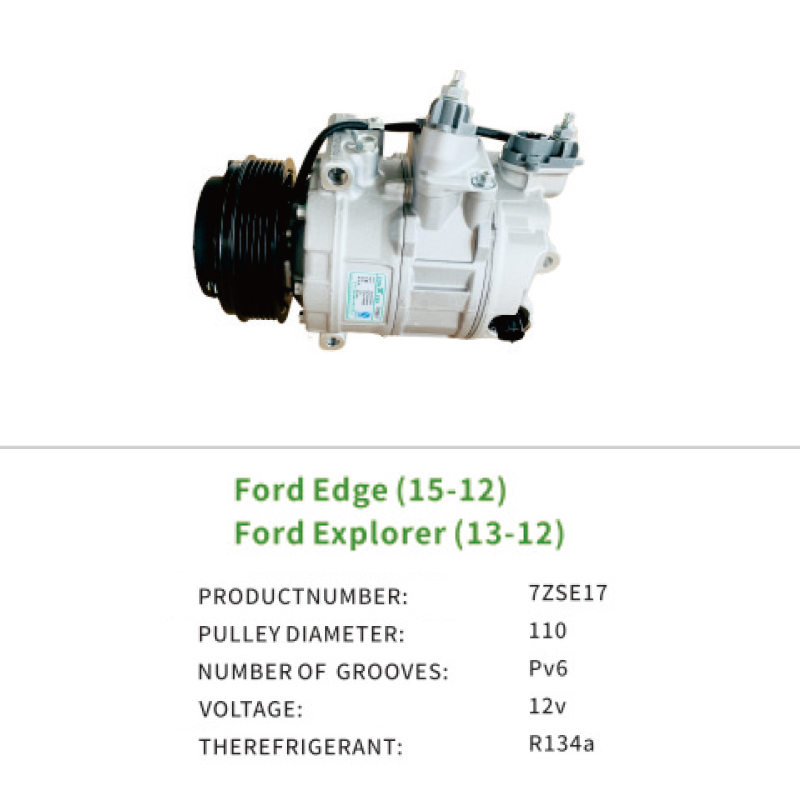 AC Compressor CT4Z19703B for FORD Edge Explorer 2012-2015 7ZSE17