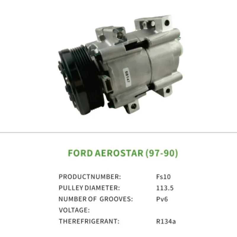 Air Compressor OEM F4ZZ19V703DA for Ford AEROSTAR Fs10 Auto AC Compressor