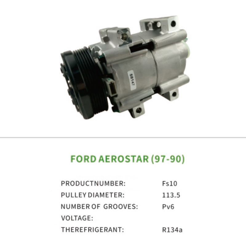Air Compressor OEM F4ZZ19V703DA for Ford AEROSTAR Fs10 Auto AC Compressor