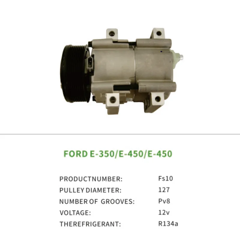 AC Compressor F67H19D623AA for Ford E-350 ECONOLINE E-450 SUPER DUTY Fs10