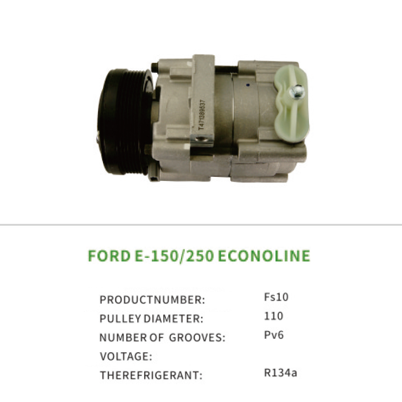 F6LZ19703AA AC Compressor for Ford E-150 E-250 Econoline Club Wagon Fs10