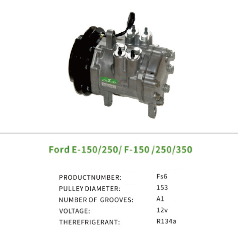 Auto AC Compressor OEM E6VY19703A for Ford E-100 F-150 Thunderbird Fs6