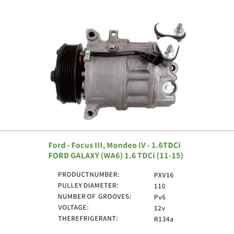 High Quality 1684906 AC Compressor for Ford Focus III Mondeo IV Galaxy PXV16