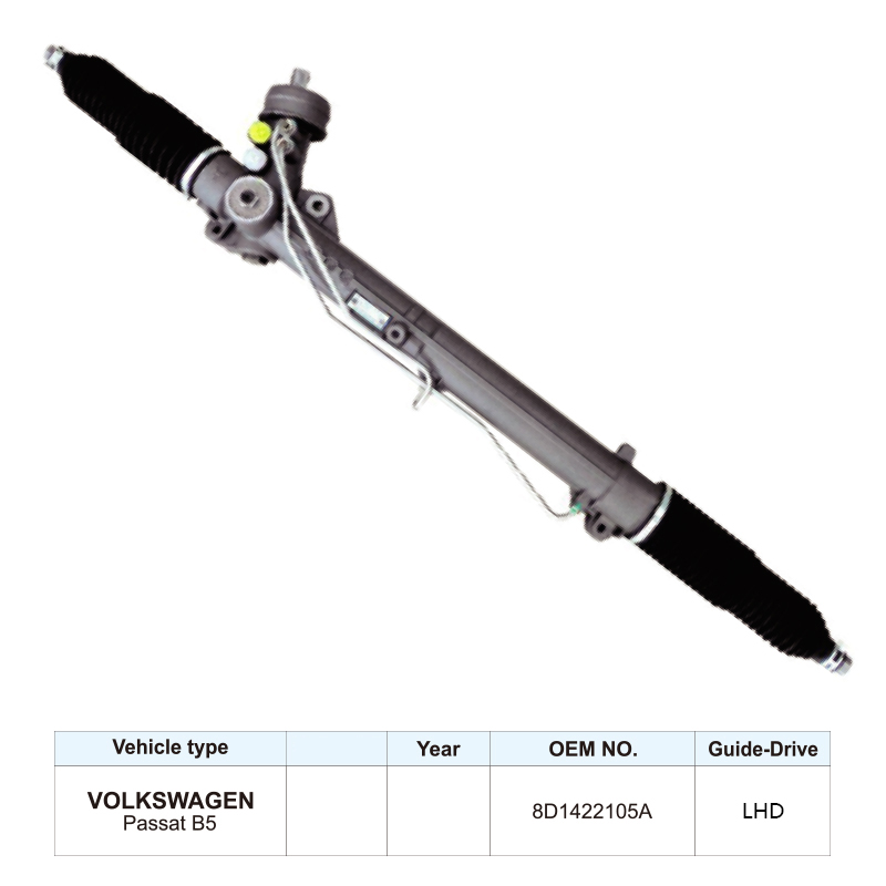 8D1422105A Auto Steering Parts Steering Rack for Volkswagen Passat B5