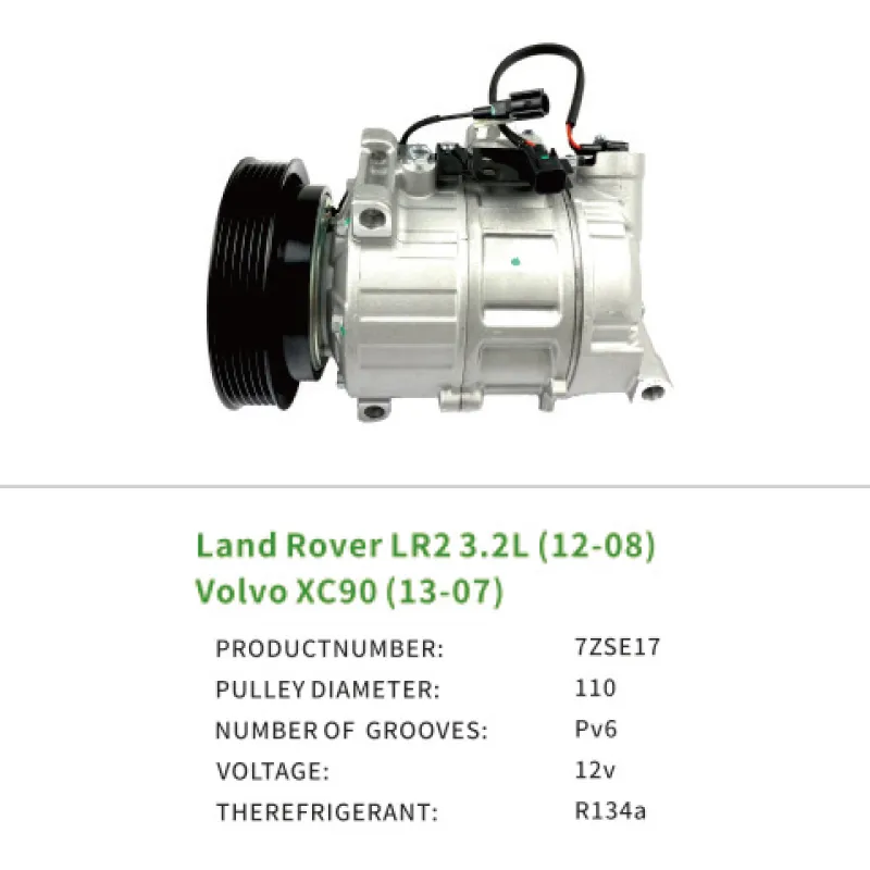 360004550 360013740 AC Compressor for Land Rover Volvo S60 7ZSE17